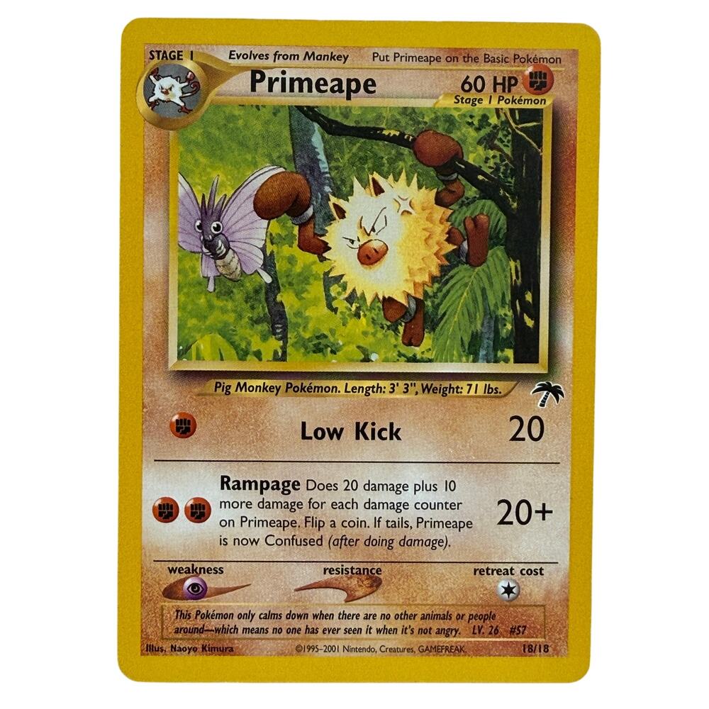 Pokémon TCG Poliwrath 18/18 Southern Islands 2001 Non Holo Vintage Card LP-EX